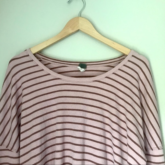 Free People Round About Pink Striped Long Sleeve M - Picture 7 of 9